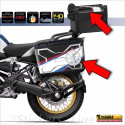 Kit 3 adesivi valigie vario BMW R1250 GS HP LC borse rosa dei venti K50 dal 2013