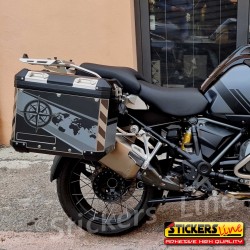 Kit completo adesivi valigie bmw 1250 GS adventure lc modello TRIPLE BLACK 2021