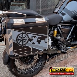 Kit completo adesivi valigie bmw 1250 GS adventure lc modello TRIPLE BLACK 2021