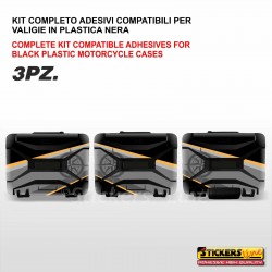 Kit 3 adesivi per valigie in plastica nera BMW R1250 GS EXCLUSIVE borse nere vario