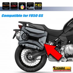 Kit 2 adesivi per valigie in plastica nera BMW R1250 - F850 - F750 GS vario style Triple Black