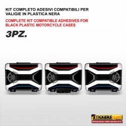 Kit 3 adesivi per valigie in plastica nera BMW R1250 - F850 - F750 GS vario Model: HP - Rallye