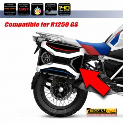 Kit 2 adesivi valigie in plastica nera per BMW R1250 - F850 - F750 GS vario Model: HP - Rallye