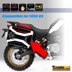 Kit 2 adesivi valigie in plastica nera per BMW R1250 - F850 - F750 GS vario Model: HP - Rallye