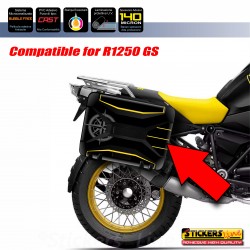 Kit 3 adesivi per valigie plastica nera BMW R1250GS vario Quarantesimo 40th Anniversary