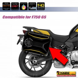 Kit 3 adesivi per valigie plastica nera BMW F850 - F750 GS vario Quarantesimo 40th Anniversary