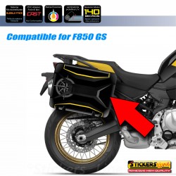 Kit 2 adesivi per valigie plastica nera BMW F850 - F750 GS vario Quarantesimo 40th Anniversary