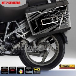 2 adesivi valigie LATERALI BMW R1250GS HP rosa dei venti K50 dal 2013