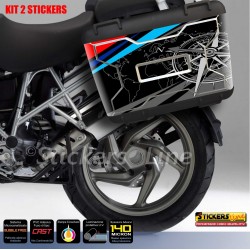 2 adesivi valigie K25 BMW R1200GS bussola planisfero fino a 2012 Performance