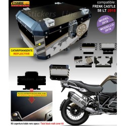Kit adesivi bauletto top case Frenk Castle 58 LT 2018 BMW R1250 GS RALLYE / HP