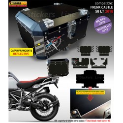 Kit adesivi top case Frenk Castle 58 LT 2018 BMW R1200 R1250 GS KTM Guzzi Ducati ecc T1