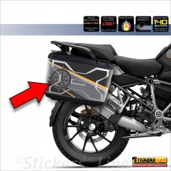 2 adesivi borse valigie BMW R1200GS - R1250GS grafica CAPONORD planisfero 2013