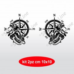 2 Adesivi neri su base trasparente per Bmw R1200 - R1250 valigie serbatoio ecc