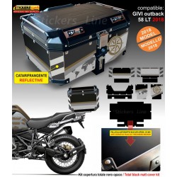 Kit COMPLETO adesivi COMPATIBILI top case GIVI 58 LT 2018 x BMW R1250 Exclusive