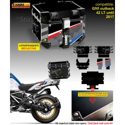 Kit COMPLETO adesivi COMPATIBILI bauletto top case GIVI 42 LT 2017 x BMW R1250GS