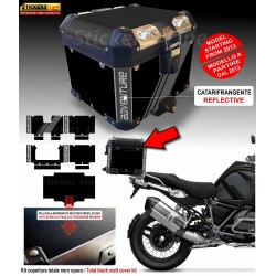 Kit completo adesivi top case bauletto bmw 1250 GS adventure TRIPLE BLACK 2 2021