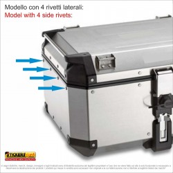 Kit adesivi bauletto top case GIVI 58 LT compatibili per DUCATI Multistrada